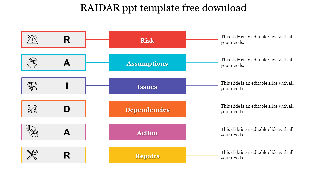 RAIDAR ppt template free download
